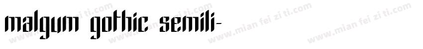 malgum gothic semili字体转换